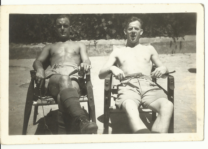 Ernest Milner and “Jock” relaxing outdoors