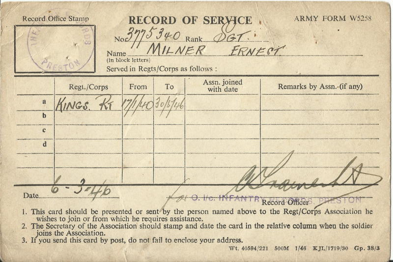Record of Service